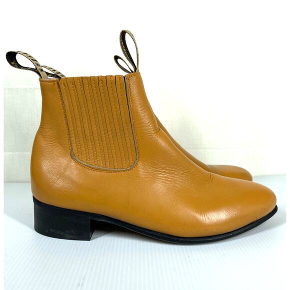 D'ALEX Leather Chelsea Boot Size 7 Western Cowboy Casual Pull On Fall - Picture 1 of 14